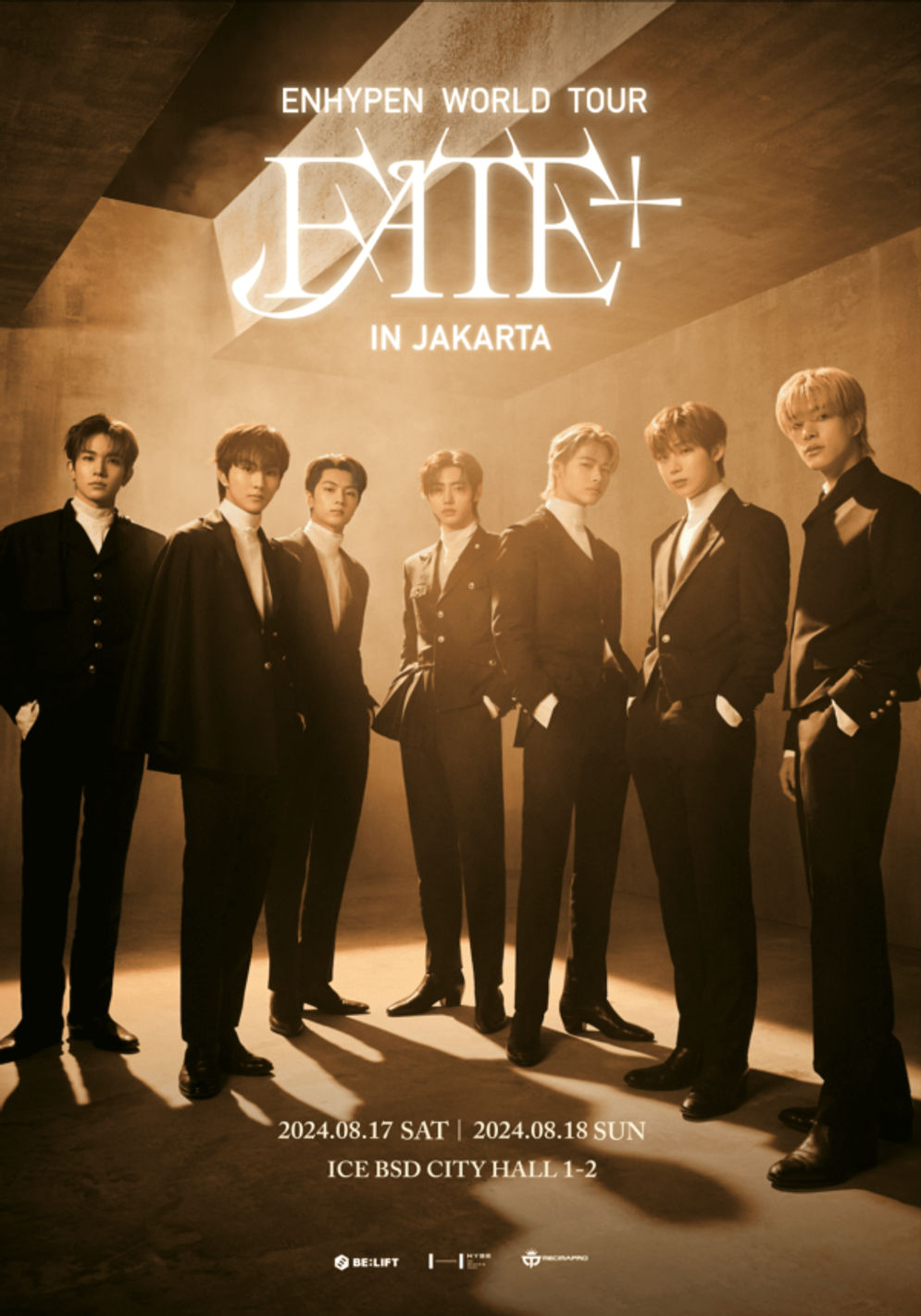 Poster Konser ENHYPEN FATE PLUS in Jakarta.