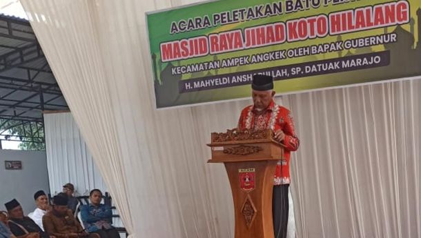 Gubernur Sumbar Hadiri Acara Peletakan Batu Pertama Masjid Jihad, Pusat Transit Musafir di Bukittinggi