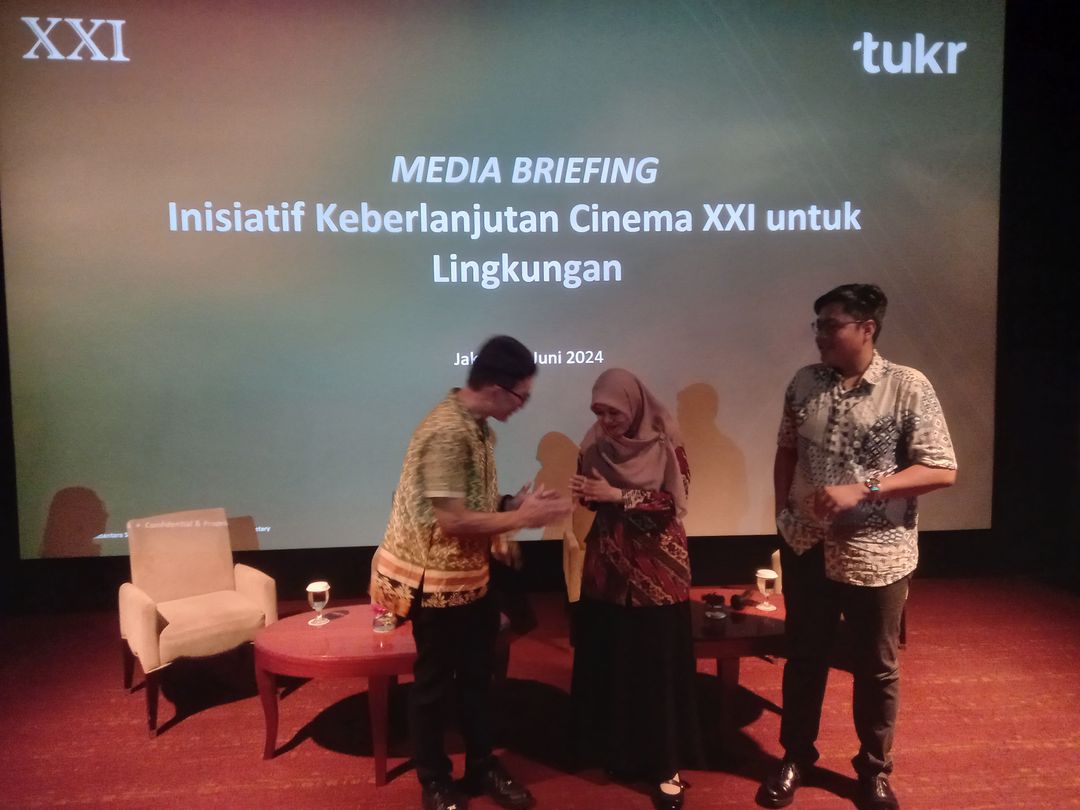 Acara Media Briefing "Inisiatif Keberlanjutan Cinema XXI untuk Lingkungan" di The Lounge Cinema XXI Plaza Indonesia, Jakarta, Rabu, 5 Juni 2024.