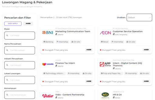 Apply MSIB melalui Platform KarirLab