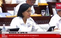 Sri Mulyani dalam rapat kerja bersama dengan Komisi XI DPR RI, pada Senin, 10 Juni 2024.