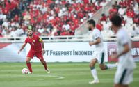 Jordi Amat pemain Timnas Indonesia membawa saat bersua Irak di Kualifikasi Piala Duni 2026. 