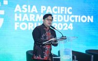 Ketua Koalisi Indonesia Bebas TAR (KABAR), Ariyo Bimmo dalam Asia Pasific Harm Reduction Forum 2024