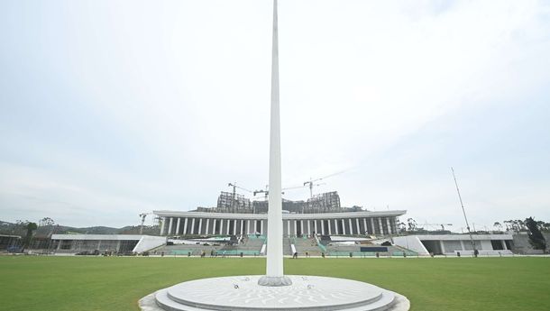 Pembangunan Lapangan Upacara IKN Hampir Rampung