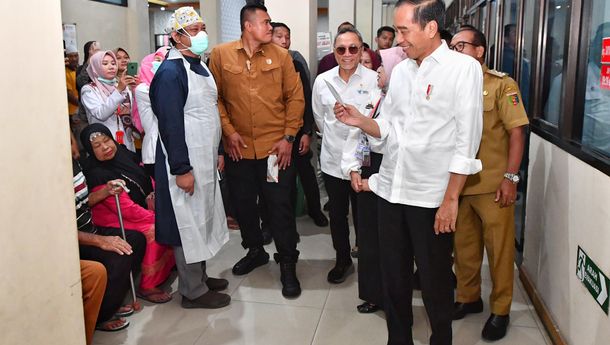 Presiden Joko Widodo Tinjau Pelayanan BPJS RSUD dr. H. Bob Bazar Lampung Selatan