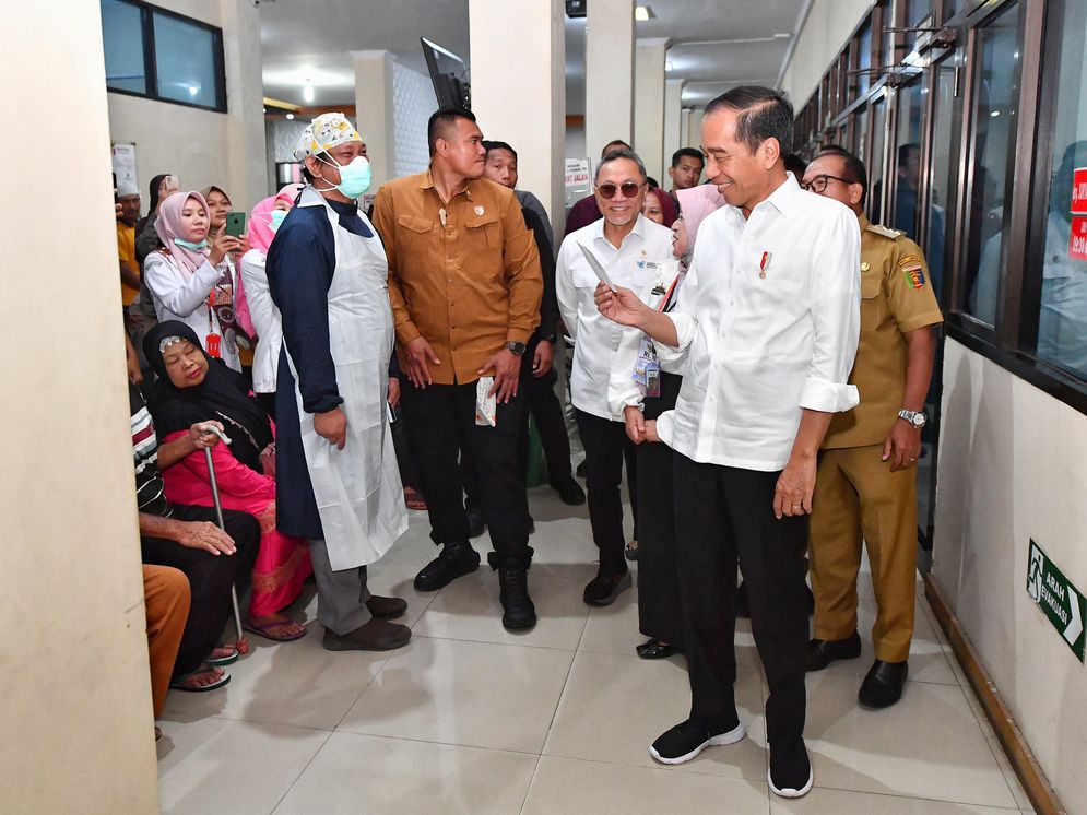 Presiden Joko Widodo Tinjau Pelayanan BPJS RSUD dr. H. Bob Bazar Lampung Selatan