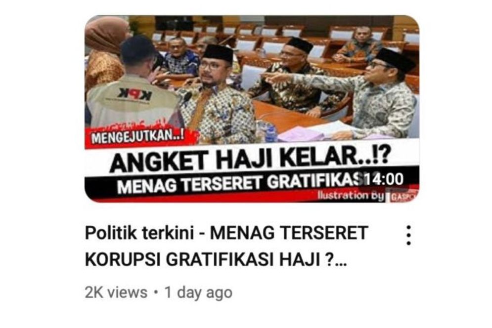 Menteri Agama Resmi Terseret Kasus Korupsi Gratifikasi Haji, Cek Faktanya Yuk!