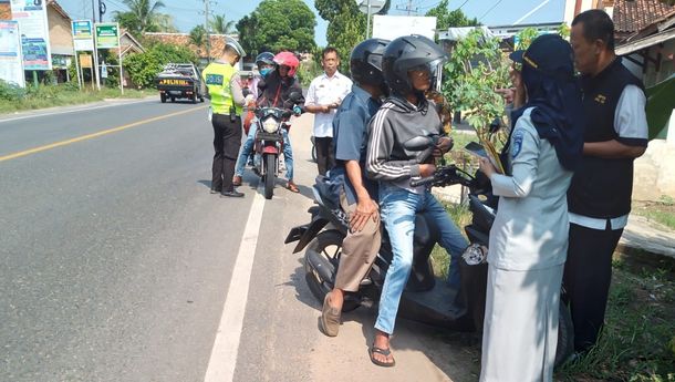 Tim Samsat Pringsewu Gelar Operasi Gabungan