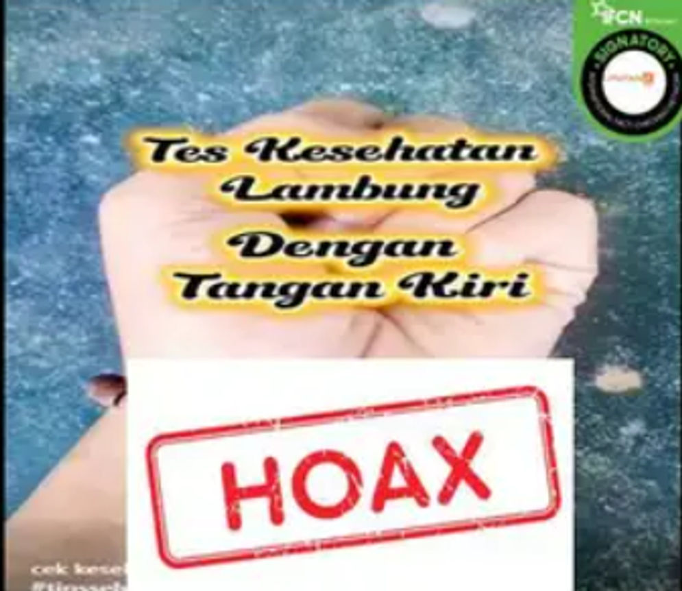 Hoaks: Deteksi Kesehatan Lambung dengan Melihat Gerakan Jari Tangan Kiri, ini Faktanya