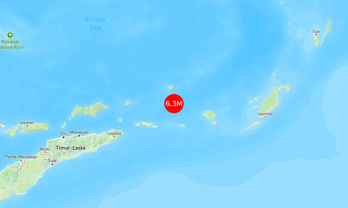 Pusat gempa berada didarat 24 Km Tenggara Kupang