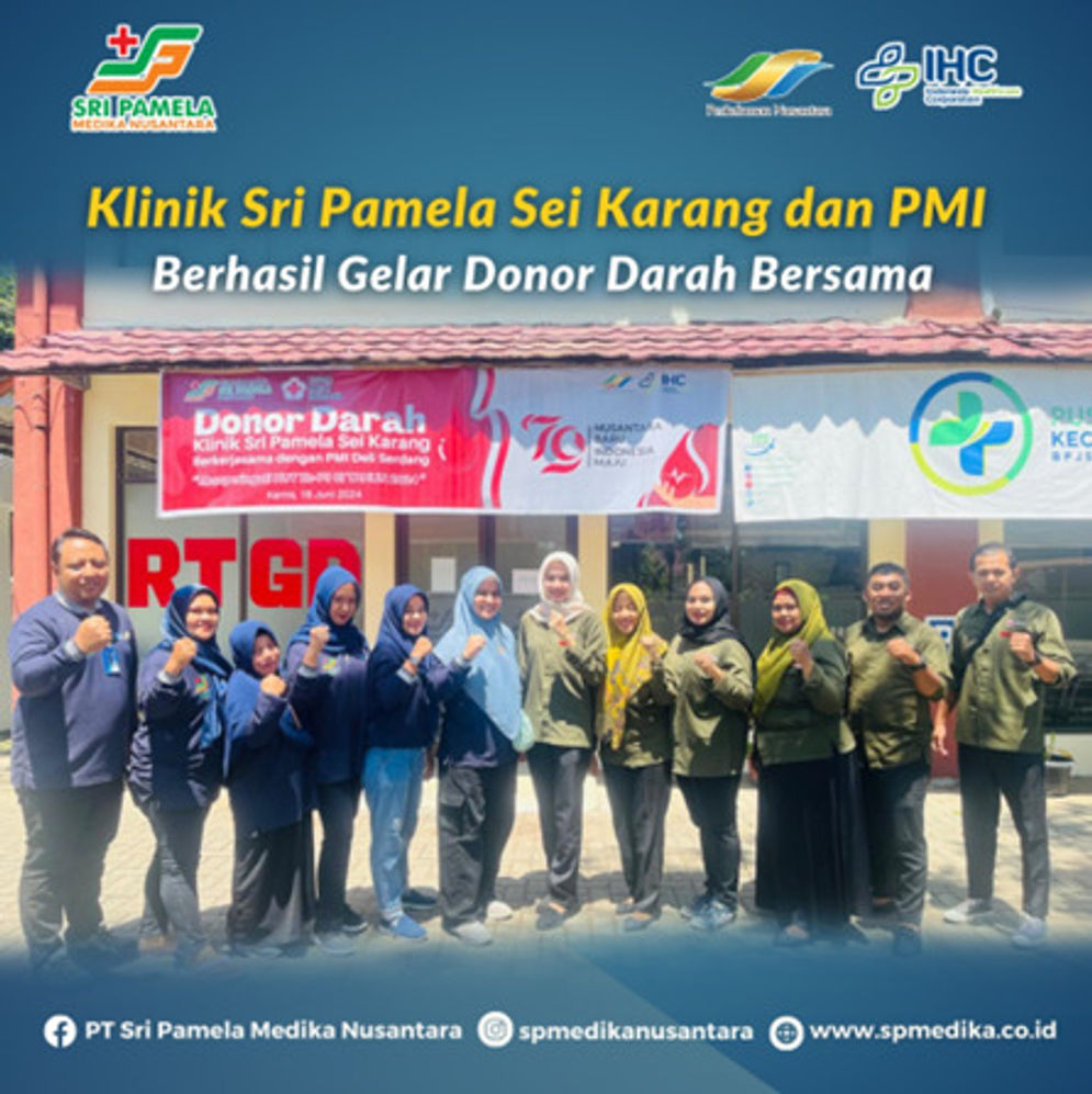 Klinik Sri Pamela Sei Karang bersama PMI Deli Serdang Gelar Donor Darah