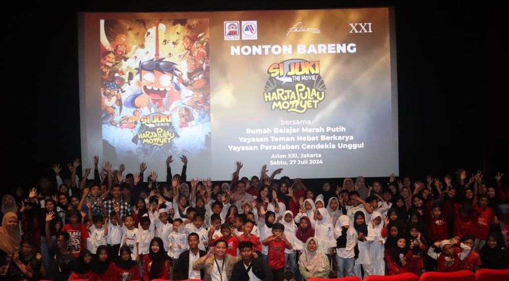 Rayakan Hari Anak, Cinema XXI-Falcon Pictures dan Arion Mall Nobar Si Juki The Movie: Harta Pulau Monyet