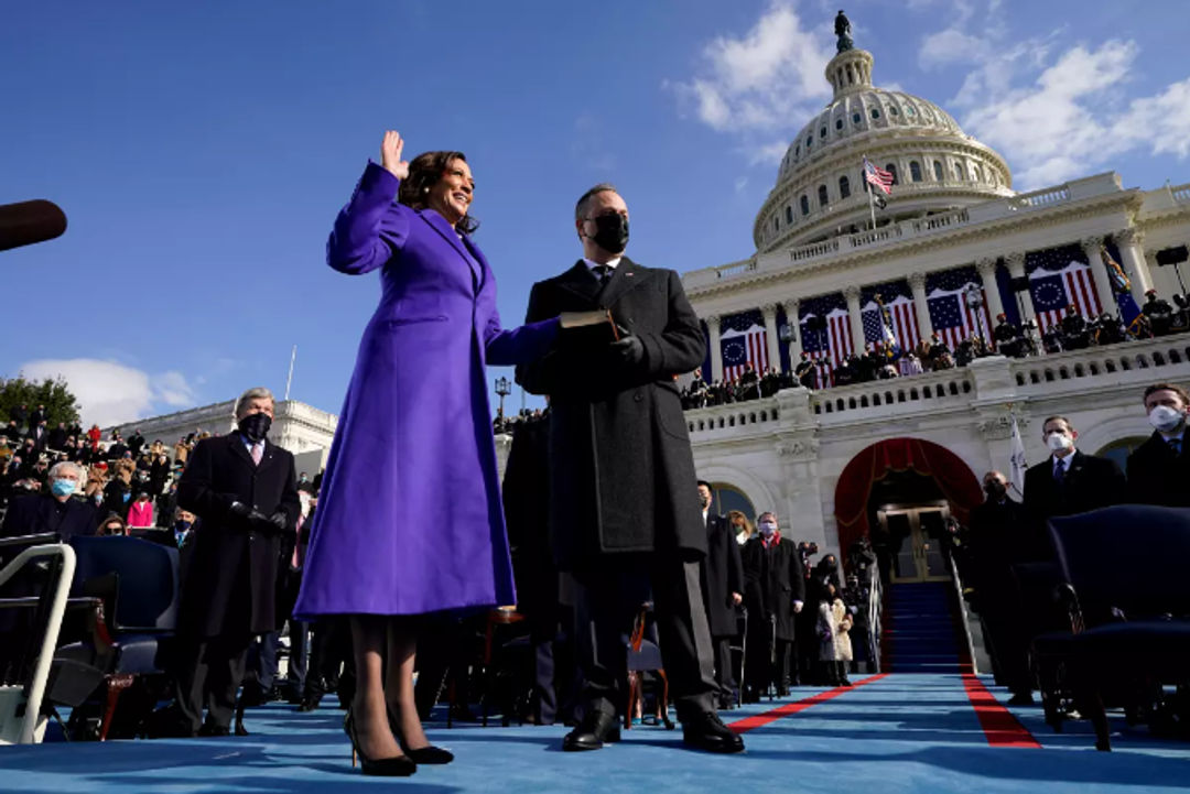 Kamala Harris dilantik sebagai wakil presiden pada tahun 2021.