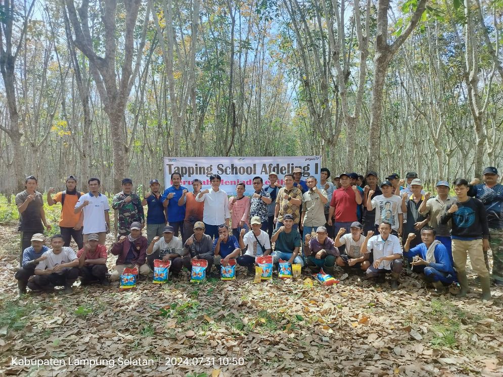 Sebanyak 26 penyadap karet di Afdeling I PTPN I Regional 7 Kebun Bergen mengikuti pelatihan Sadap. 