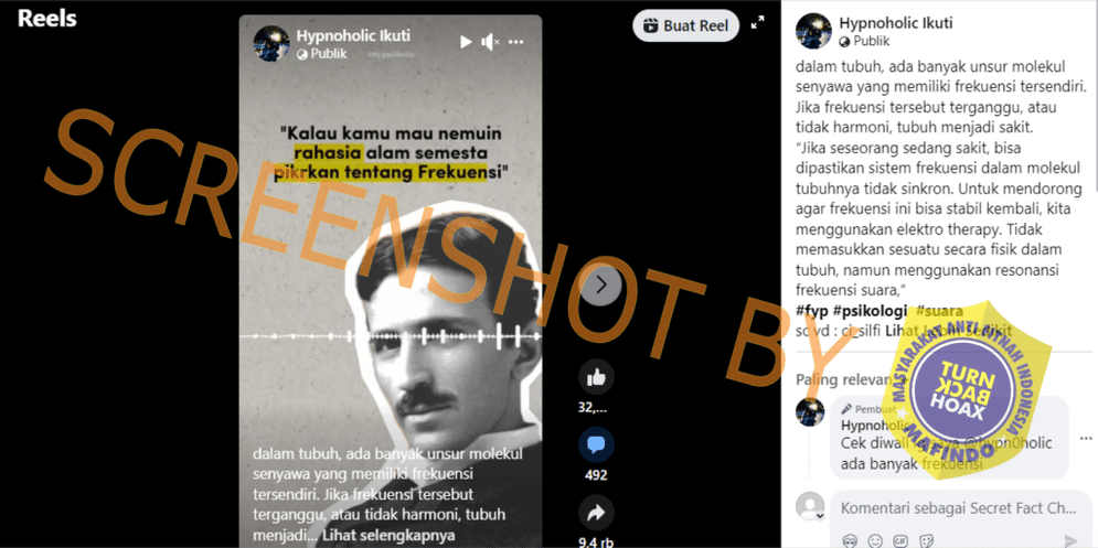 Hoaks: Nikola Tesla Menyatakan Bahwa Frekuensi Suara dapat Menyembuhkan Penyakit