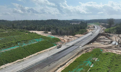 Proyek jalan yang dikerjakan oleh Waskita di IKN