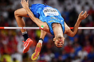 Gianmarco Tamberi, atlet cabang olahraga lompat tinggi.