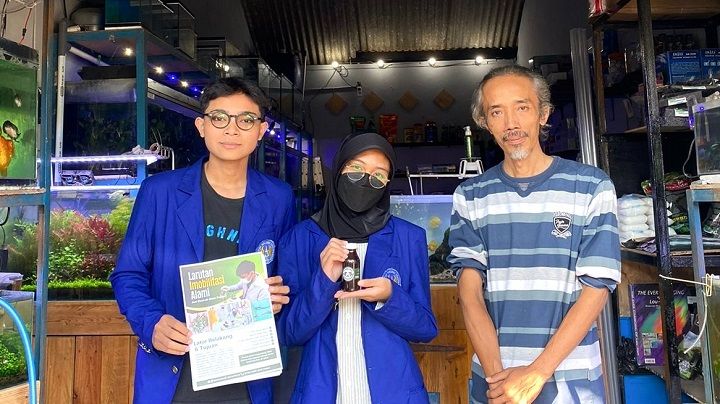 Mahasiswa Teknik Industri UNY Olah Daun Pepaya Jadi Obat Bius Ikan