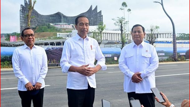 Senin Pagi, Sebelum Sidang Kabinet Paripurna, Presiden Jokowi dan Menhan Prabowo Tinjau Progres Pembangunan IKN