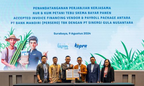 Perluas Ekosistem Pertanian, Bank Mandiri Perkuat Kemitraan dengan PT Sinergi Gula Nusantara (PTPN Holding)