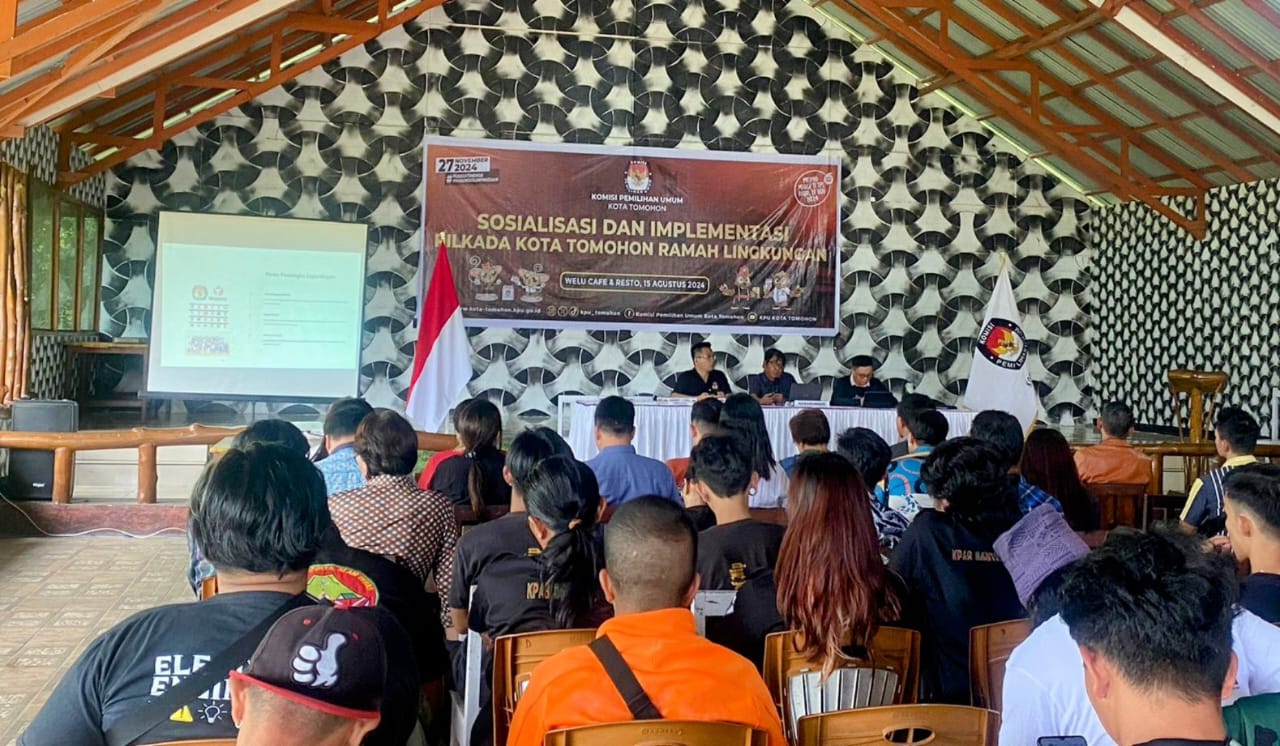 Komisi Pemilihan Umum (KPU) Kota Tomohon menggelar kegiatan Sosialisasi dan Implementasi Pilkada Kota Tomohon Ramah Lingkungan. (Foto: Istimewa)