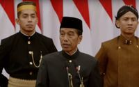 Presiden Joko Widodo (Jokowi) saat menyampaikan pidato di Sidang Tahunan MPR dan Sidang Bersama DPR-DPD di Gedung MPR/DPR/DPD, Senayan, Jakarta, Jumat, 16 Agustus 2024.