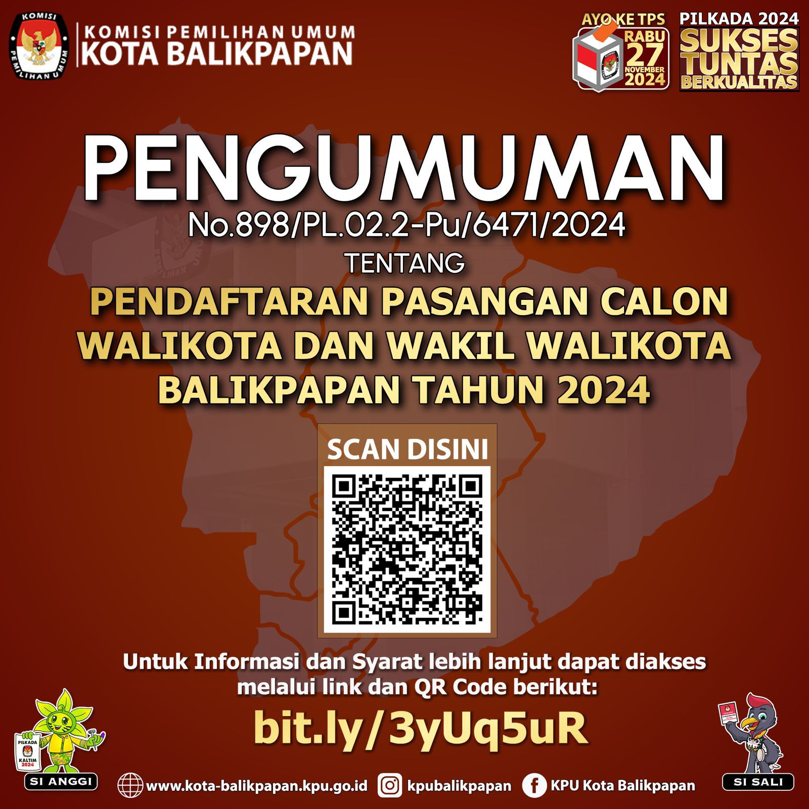 Pendaftaran Calon Walikota dan Wakil Walikota Balikpapan Resmi Dibuka