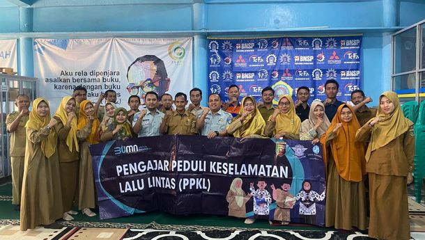 Jasa Raharja Edukasi Pengajar Peduli Keselamatan Lalu Lintas di SMK Muhammadiyah 2 Metro