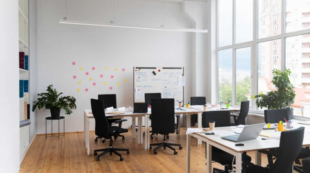 Ilustrasi tempat kerja.