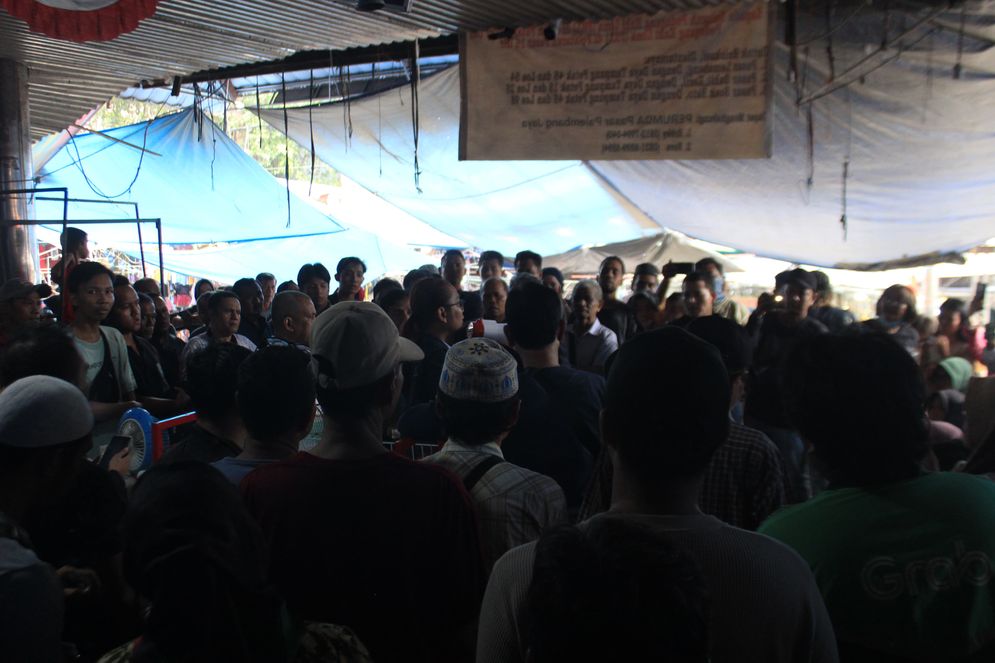 Suasana Pasar  16 Ilir setelah terjadi pencurian, Minggu (8/9/2024)