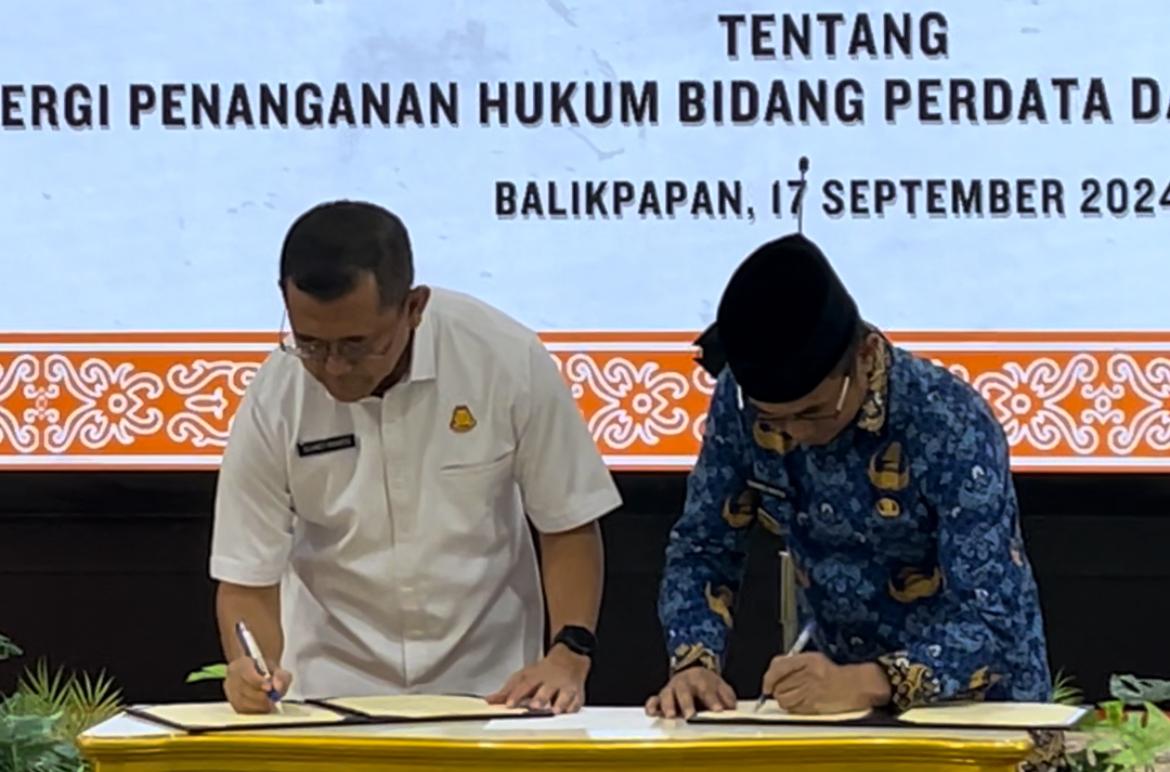 Sinergi Penanganan Hukum Perdata, Pemkot Balikpapan dan Kejari Balikpapan Tandatangani Nota Kesepakatan  