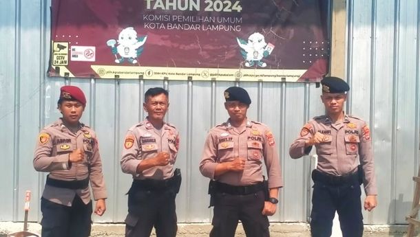 Polresta Bandar Lampung Perketat Pengamanan Logistik Pilkada di Gudang KPU