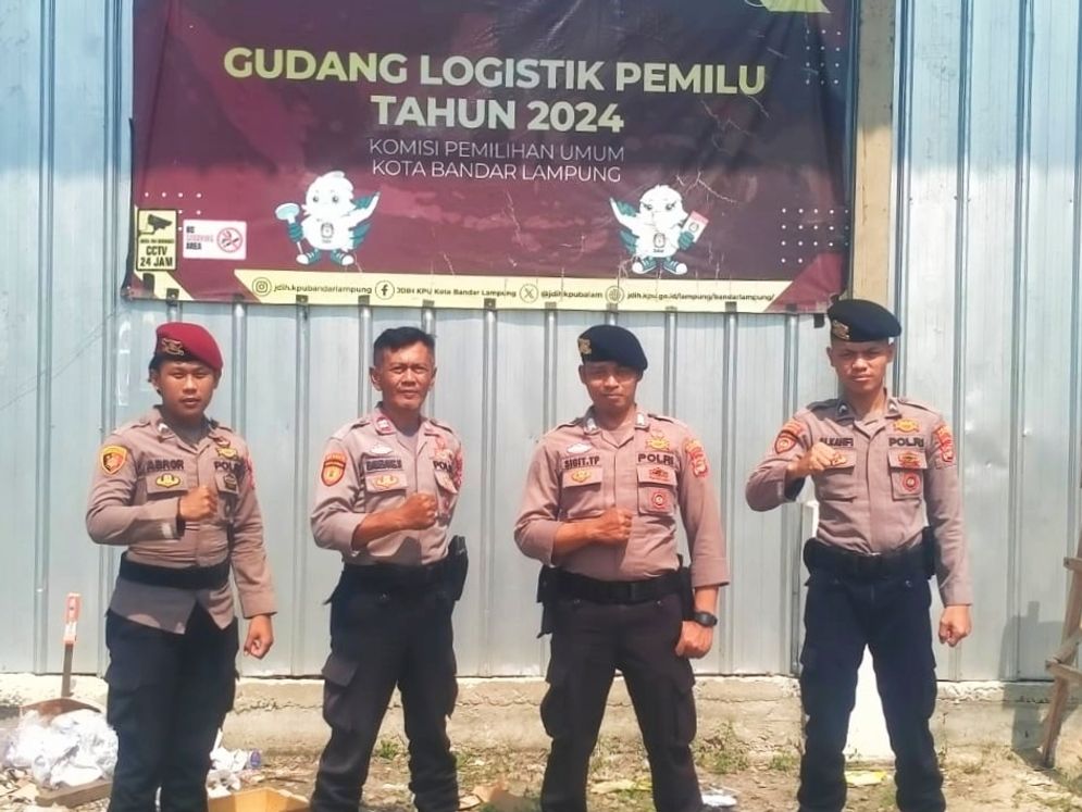 Polresta Bandar Lampung Perketat Pengamanan Logistik Pilkada di Gudang KPU