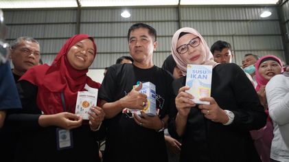 KKP dan Kemenkop UKM Luncurkan Susu Ikan sebagai Produk Hilirisasi.