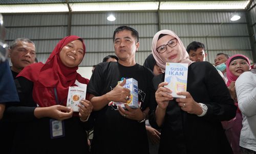 KKP dan Kemenkop UKM Luncurkan Susu Ikan sebagai Produk Hilirisasi.