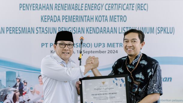 PLN UP3 Metro Terima Penghargaan dari Pemkot Metro 