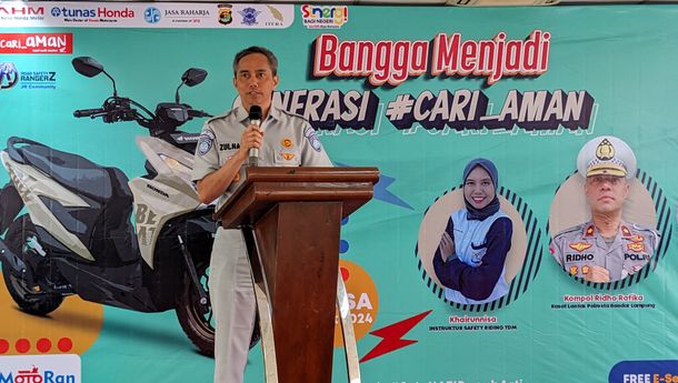 Jasa Raharja Bersama Astra Honda Motor Adakan Kegiatan Safety Riding di ITERA