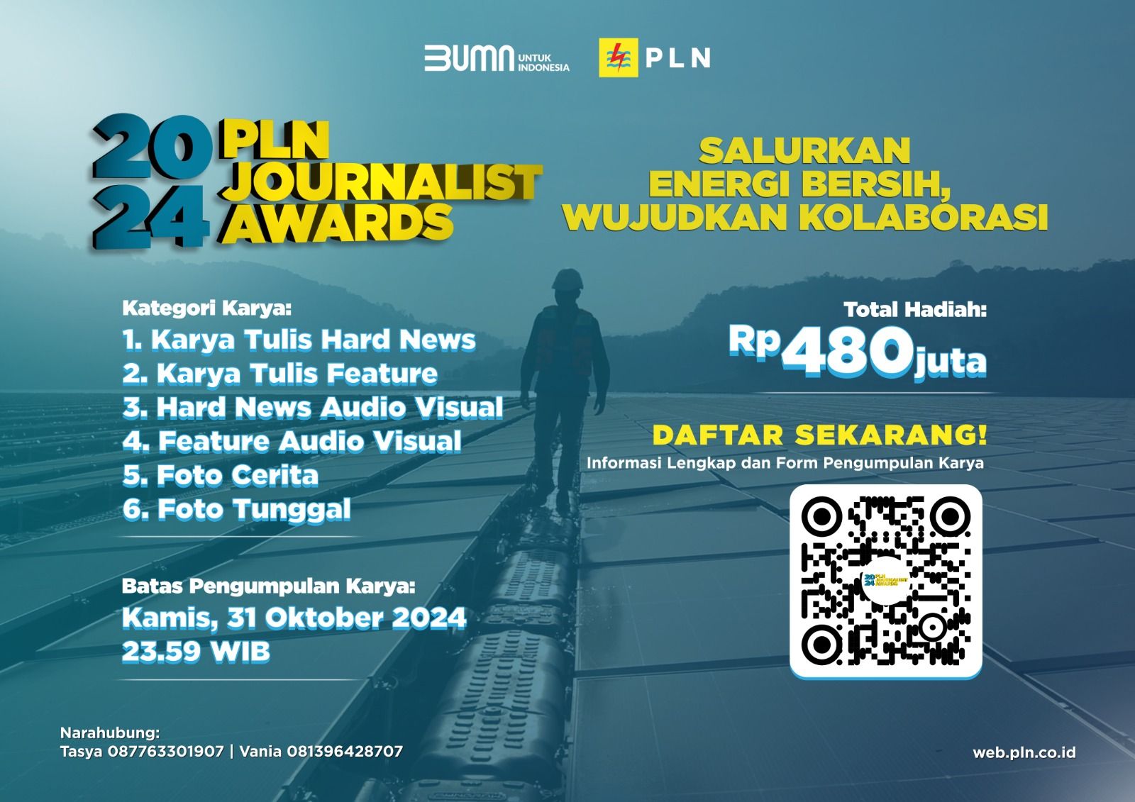 Buruan Kirim Karya Jurnalistikmu, Pendaftaran PLN Journalist Award 2024 Tinggal Sebulan  