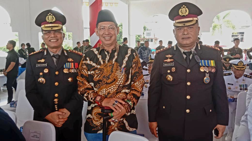 Ketua DPRD Medan Sementara Wong Chun Sen menghadiri upacara HUT TNI ke-79 di Lapangan Astaka