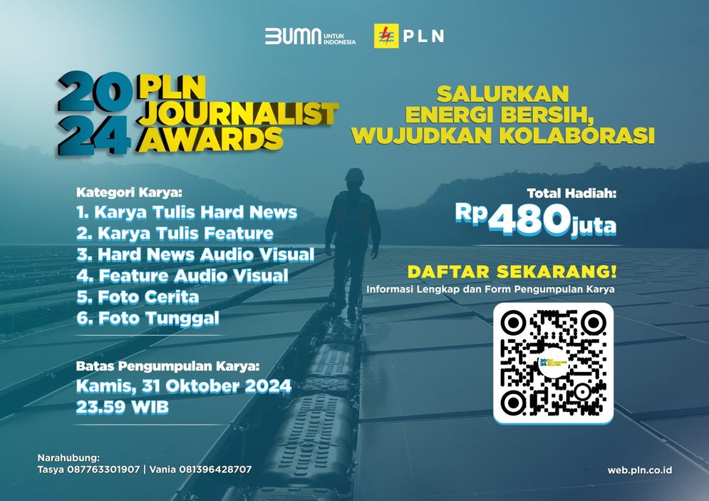 Banjir Peminat, Masa Pendaftaran PLN Journalist Award 2024 Diperpanjang, Catat Waktunya!