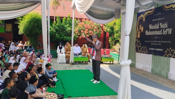 Peringati Maulid Nabi, SDN 4 Sumberejo Ajak Siswa Teladani Akhlak Rasulullah