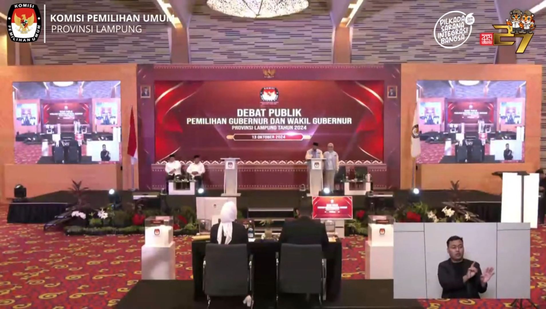 Debat Publik Perdana Pilgub Lampung 2024: Fokus Infrastruktur dan Ekonomi - kabarsiger.com