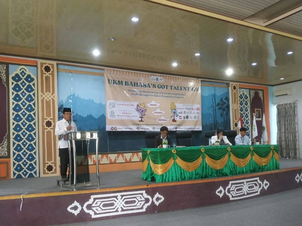 UKM Bahasa Got Talent 4.0, digelar 15-16 Oktober 2024 di Gedung Serba Guna Syariah dan Aula Pendidikan Bahasa Arab Universitas Islam Negeri (UIN) Raden Intan Lampung.