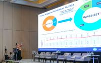 Suharti memaparkan data anggaran pendidikan dalam kegiatan Diskusi Kelompok Terpumpun (DKT) dengan tema Menggugat Kebijakan Anggaran Pendidikan.