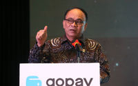 Menteri Komunikasi dan Informatika Republik Indonesia Budi Arie Setiadi, saat memberikan paparan dalam acara Diskusi Publik Perangi Judi Online, Wujudkan Ekosistem Keuangan Digital yang Aman “Judi Pasti Rugi”, yang digelar oleh GoPay di Jakarta, Kamis 17 Oktober 2024. Foto : Panji Asmoro/TrenAsia