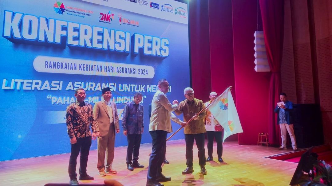 Konferensi pers perayaan Hari Asuransi ke-18 Tahun 2024 di Jakarta, Jumat, 18 Oktober 2024.