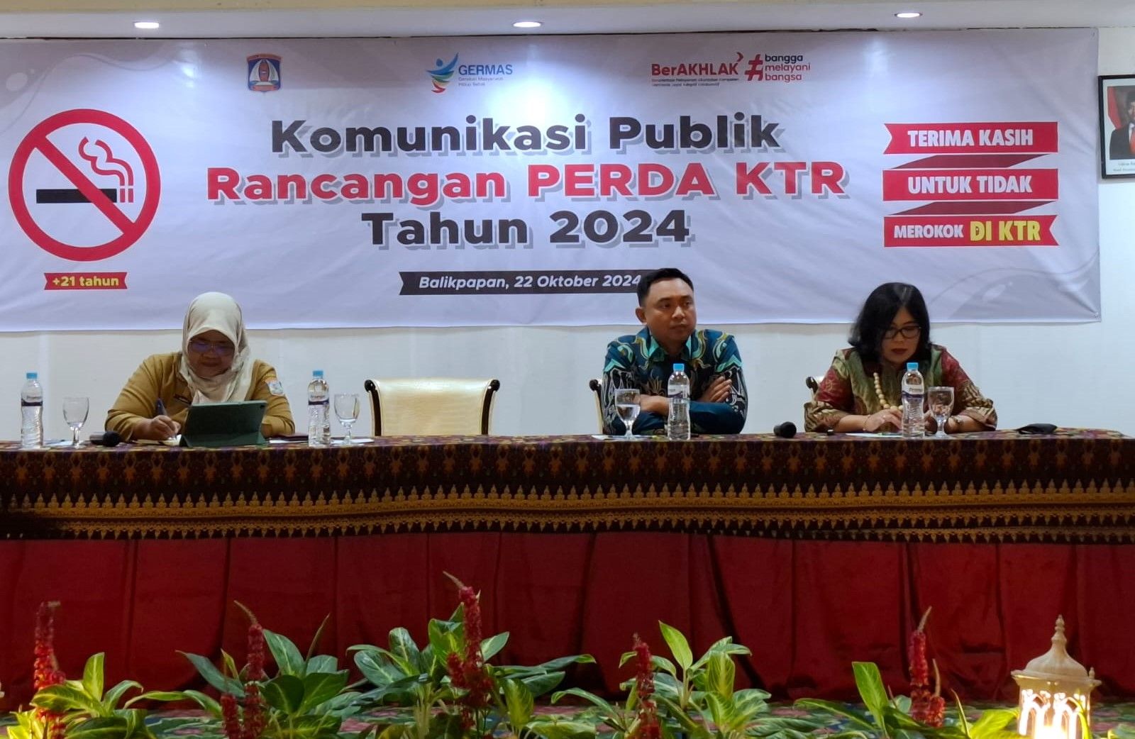 Dinkes Balikpapan gelar Komunikasi Publik Raperda KTR pada Selasa 22 Oktober 2024, di Grand Mustika Balikpapan