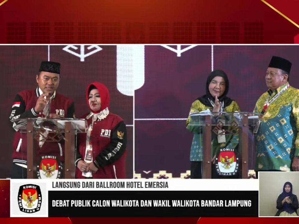 Komisi Pemilihan Umum (KPU) Kota Bandar Lampung menggelar debat publik perdana untuk Pemilihan Kepala Daerah (Pilkada) Bandar Lampung 2024 pada Seni malam (28/10/2024), di Hotel Emersia. 