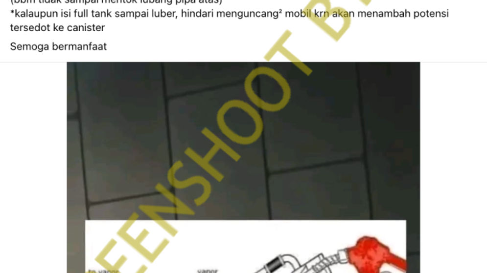 Hoaks: Isi Penuh BBM Sebabkan Mobil Rusak