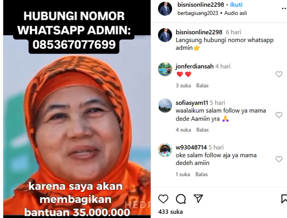 Waspada Hoaks! Video Mamah Dedeh Janjikan Bantuan Rp 35 Juta